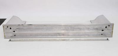 Karl Springer Aluminium and Lucite Wall Mounted Console Signed by Karl Springer 1970s