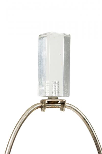 Karl Springer American Mid Century Lucite FLoor Lamp with Table