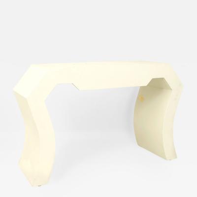 Karl Springer American Mid Century White Painted Console Table