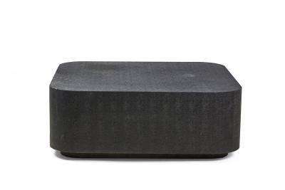 Karl Springer Black Faux Shagreen Square Coffee Cocktail Table manner of Karl Springer 