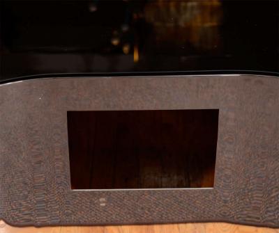 Karl Springer Custom Free Form Cut Out Design Coffee Table attributed to Karl Springer