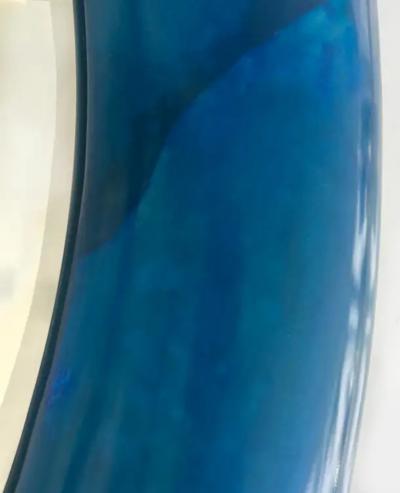 Karl Springer Custom Karl Springer Style Goatskin Covered Beveled Mirror