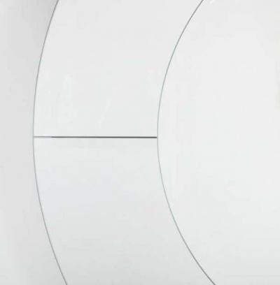 Karl Springer Custom Large Round Beveled Mirror in the Manner of Karl Springer