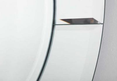 Karl Springer Custom Large Round Beveled Mirror in the Manner of Karl Springer