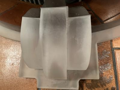 Karl Springer DECO REVIVAL FROSTED LUCITE AND CHROME SCONCE BY KARL SPRINGER