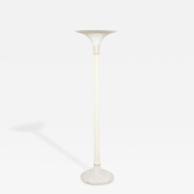 Karl Springer Documented Mid Century Modern Hand Blown Scavo Glass Torchiere by Karl Springer