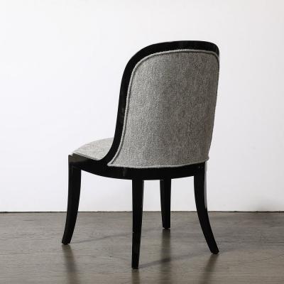 Karl Springer Documented Regina Side Chair in Black Lacquer by Karl Springer