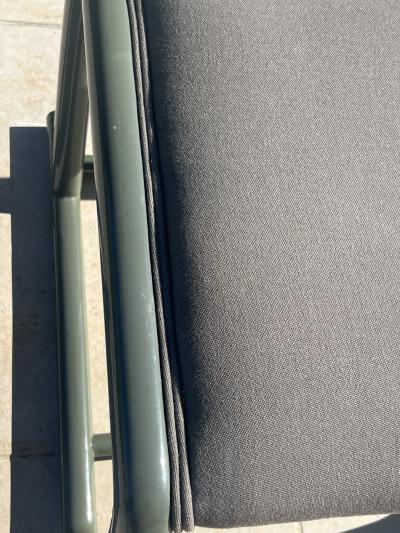 Karl Springer EIGHT GRAY LACQUERED ONASSIS DINING CHAIRS IN THE STYLE OF KARL SPRINGER