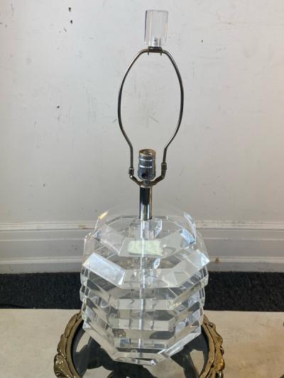 Karl Springer EXCEPTIONAL MODERNIST LUCITE BEEHIVE DESIGN LAMPS