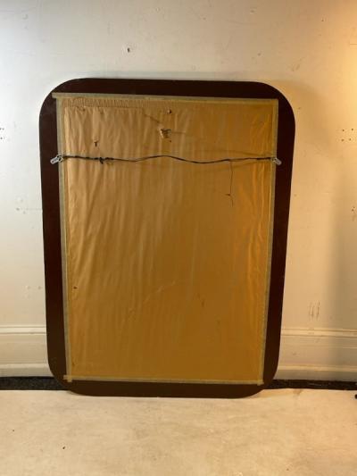 Karl Springer EXCEPTIONAL MODERNIST TESSELLATED BONE AND COCONUT SHELL LACQUER MIRROR