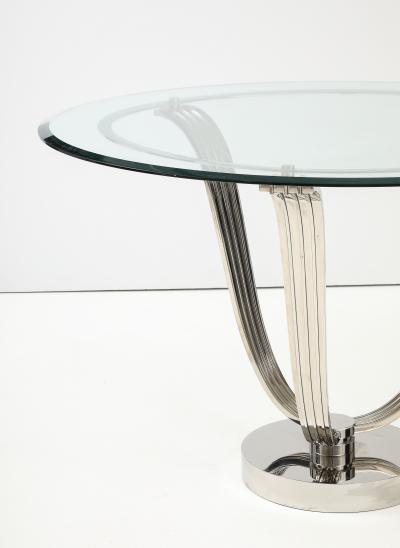 Karl Springer Elegant Chrome Tulip Table Possibly by Karl Springer 