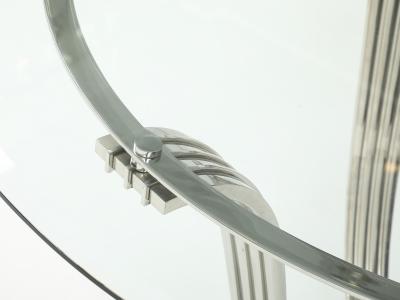 Karl Springer Elegant Chrome Tulip Table Possibly by Karl Springer 