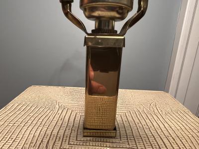 Karl Springer FAUX LIZARD AND GLASS TABLE FLOOR LAMP IN THE MANNER OF KARL SPRINGER