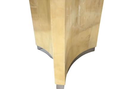 Karl Springer Goatskin Bullnose Dining Table with Chrome 1970