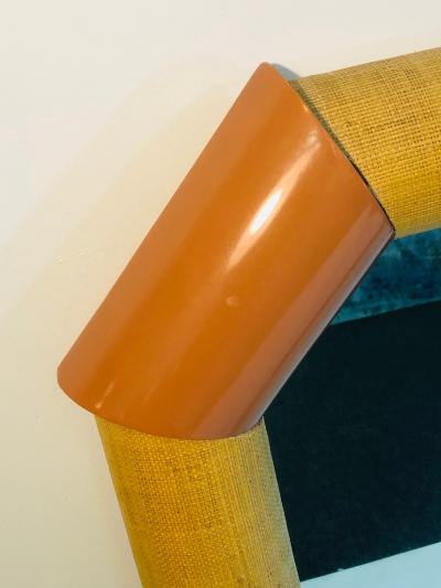 Karl Springer Hexagonal Mirror in the Style of Karl Springer 