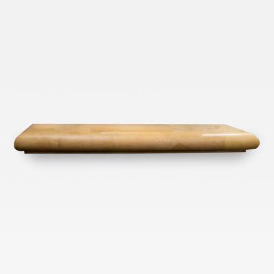 Karl Springer Huge Karl Springer Mid Century Modern Pig Skin Parchment Wall Mounted Console