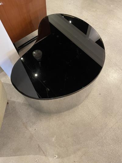 Karl Springer Important Karl Springer Polished Stainless Freeform Table