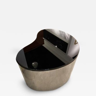 Karl Springer Important Karl Springer Polished Stainless Freeform Table