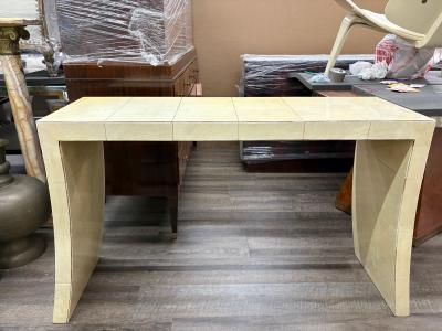 Karl Springer Italian Modern Parchment Console Table