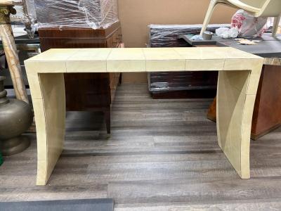 Karl Springer Italian Modern Parchment Console Table