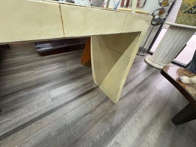 Karl Springer Italian Modern Parchment Console Table