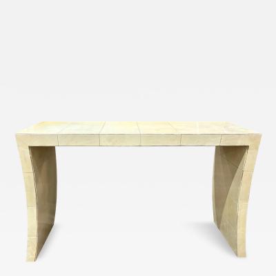 Karl Springer Italian Modern Parchment Console Table