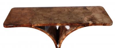 Karl Springer JMF C CONSOLE Two tone Tortoise Goatskin Parchment Freeform inlay