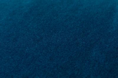 Karl Springer Karl Springer American Blue Velvet and Steel Souffle Ottoman