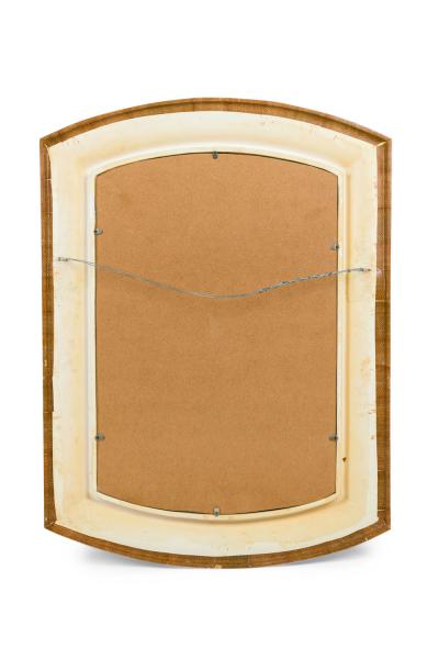 Karl Springer Karl Springer American Mid Century Light Brown Snakeskin Frame Wall Mirror