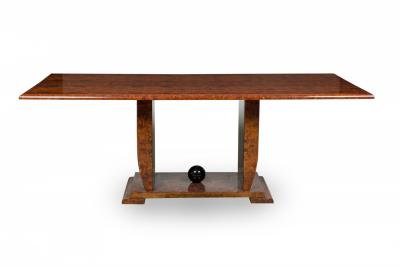 Karl Springer Karl Springer American Mid Century Modern Burl Wood Dining Table