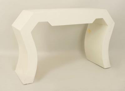 Karl Springer Karl Springer American Mid Century White Painted Console Table