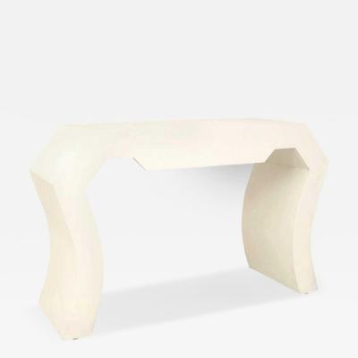Karl Springer Karl Springer American Mid Century White Painted Console Table