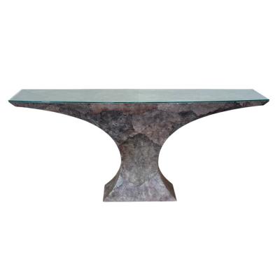 Karl Springer Karl Springer Attr Modern Goatskin Console Table