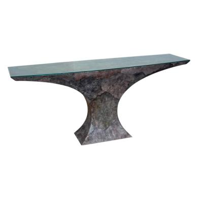 Karl Springer Karl Springer Attr Modern Goatskin Console Table