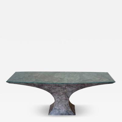 Karl Springer Karl Springer Attr Modern Goatskin Console Table