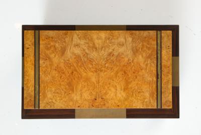 Karl Springer Karl Springer Attributed Burl wood And Macassar Wood Telephone Stand