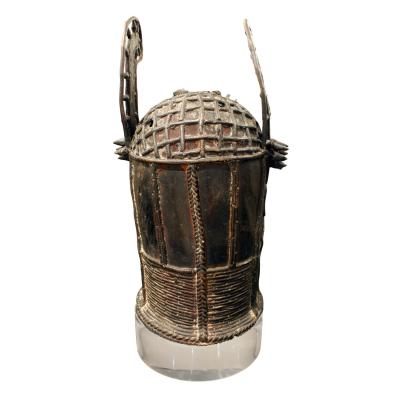 Karl Springer Karl Springer Benin Head on Custom Lucite Base 1970s