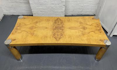Karl Springer Karl Springer Burl Olivewood Coffee Table
