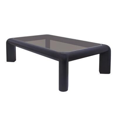 Karl Springer Karl Springer Chic Coffee Table in Embossed Lizard Leather 1994 Signed Dated 