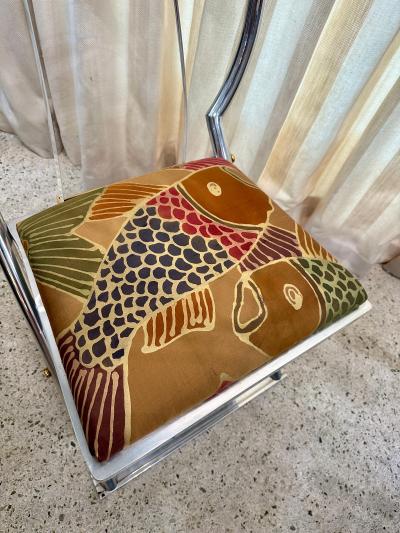 Karl Springer Karl Springer Chinese Curved Back Chair USA c 1980s