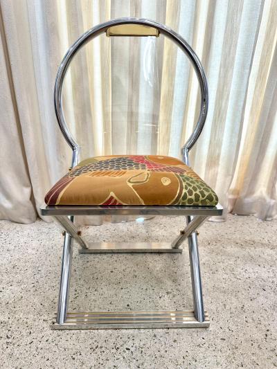 Karl Springer Karl Springer Chinese Curved Back Chair USA c 1980s