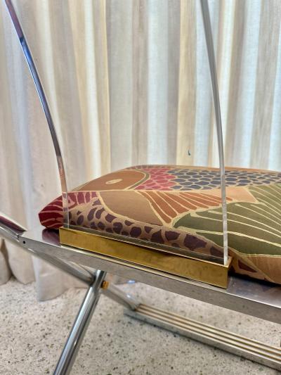 Karl Springer Karl Springer Chinese Curved Back Chair USA c 1980s