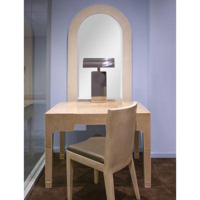 Karl Springer Karl Springer Chinese Parson Style Desk in Exquisite Shagreen Lacquer 1980s