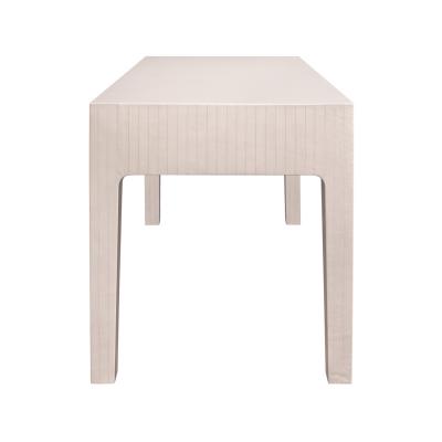 Karl Springer Karl Springer Chinese Parson Style Desk in Scored Leather 1980s