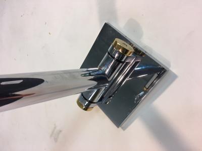 Karl Springer Karl Springer Chrome and Brass Swing Arm Wall Sconces