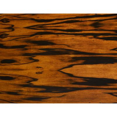 Karl Springer Karl Springer Coffee Table in Figured Zebrawood and Black Lacquer 1980s