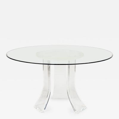 Karl Springer Karl Springer Contemporary American Lucite Dining Table Base
