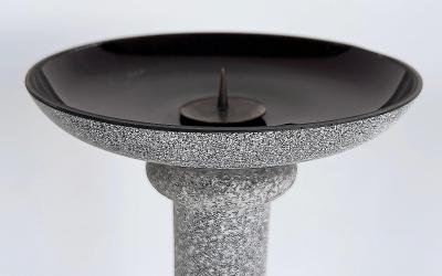 Karl Springer Karl Springer Designs Seguso Italy Black Scavo Candlesticks 1980s Set of 3