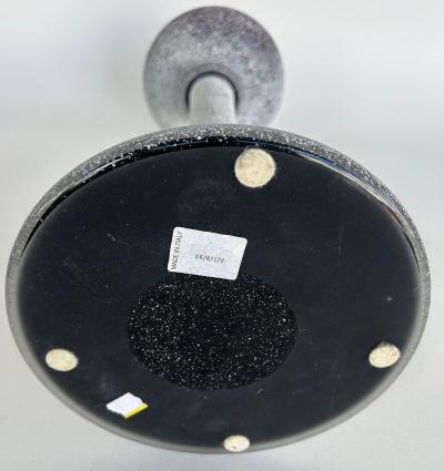 Karl Springer Karl Springer Designs Seguso Italy Black Scavo Candlesticks 1980s Set of 3