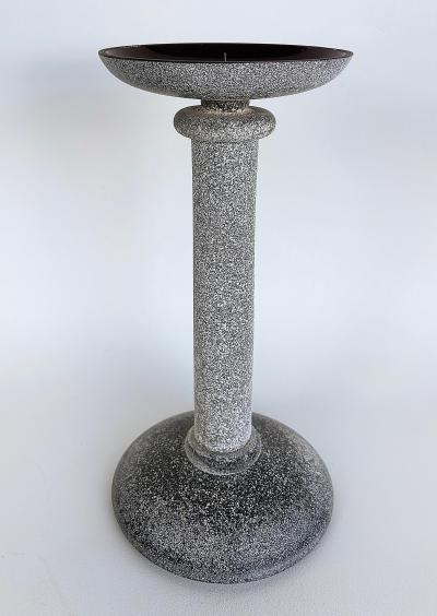Karl Springer Karl Springer Designs Seguso Italy Black Scavo Candlesticks 1980s Set of 3
